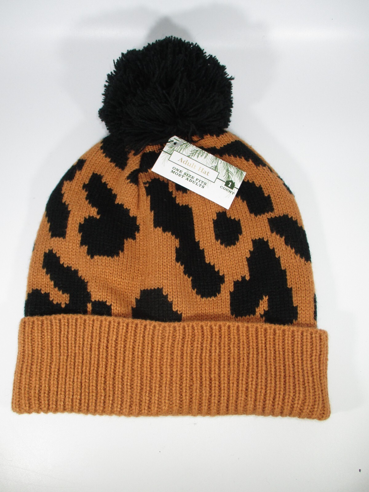Adult Knit Ski Cap Beanie Winter Warm Leopard Print Unisex for Men and Women-image