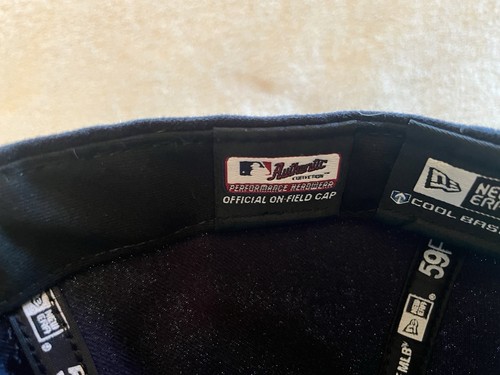 💙New Era MLB On-Field NY YANKEES 59Fifty 5950 Fitted Hat Cap sz 8 USA made - Picture 6 of 12