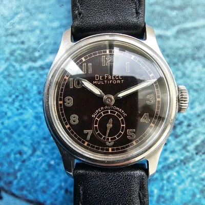Montre homme Mido Multifort De Frece Bumper style militaire WW2 petite taille - Photo 1/4