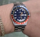 VTG TIMEX Q Pepsi Color Watch Day Date !!!