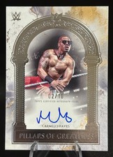 2025 Topps Royalty WWE Carmelo Hayes Pillars Of Greatness Silver Auto /10 SSP