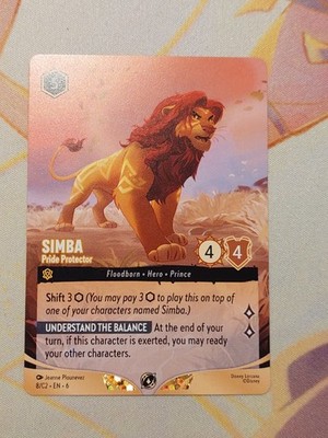 Disney Lorcana Challenge Bologna Simba Non Foil Promo Card 8/C2 EN 6 Non Foil