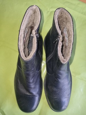 Sioux Herrenschuhe Stiefelette  Lammfell  gefüttert- Gr.44 - UK 10 Schwarz 