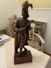 Troubadour Harlekin Holzfigur