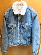 Vintage 80s 44R Levi's Sherpa Lined Denim Jean Jacket Trucker Made in USA NICE 
