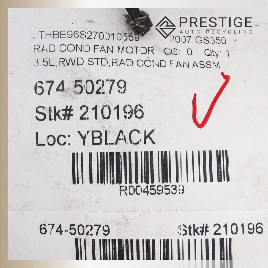 2007-2011 LEXUS GS350 Radiator Dual Cooling Fan Motor w/ Shroud 16711-31240 Foto 4 de 4