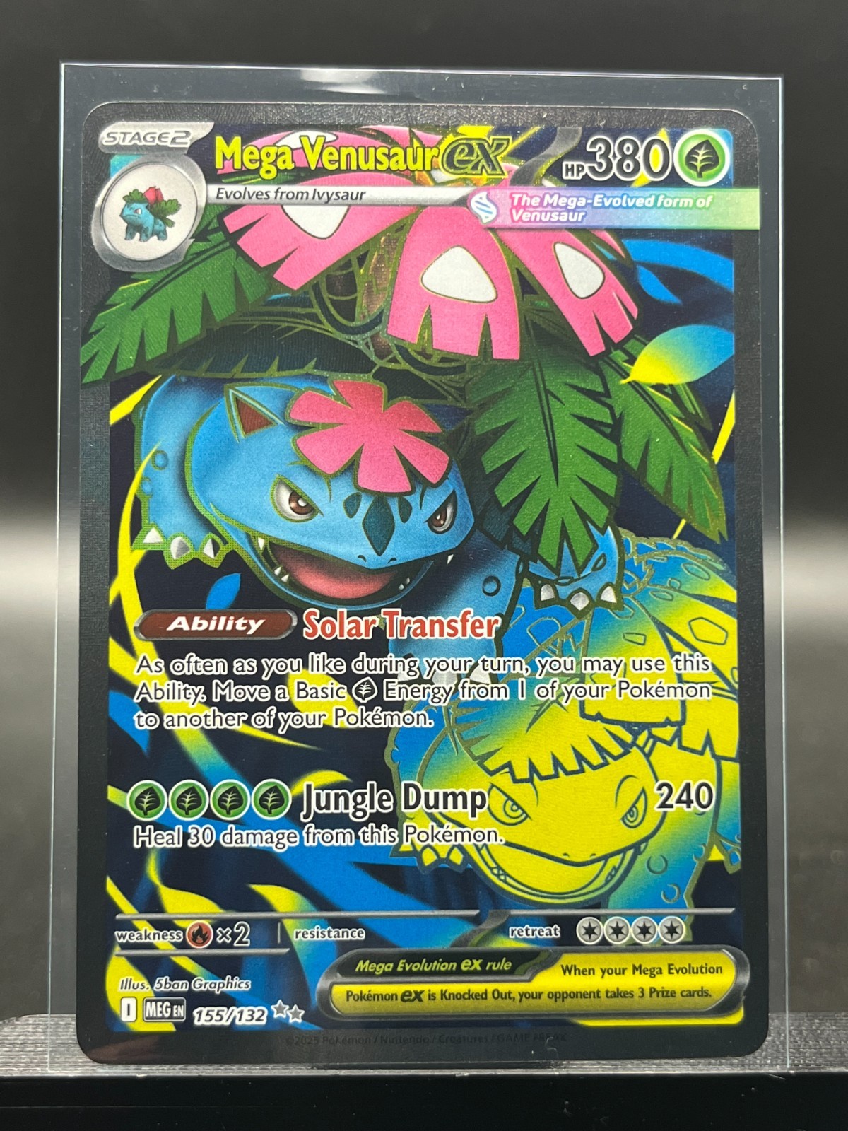 2025 Pokemon ME01 Mega Evolution Mega Venusaur ex 155/132 Ultra Rare FA