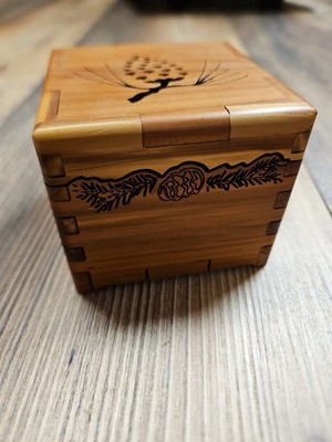 WYTM Cedar Wood You Tell Me Hand-Crafted Trinket Box Laser Cut