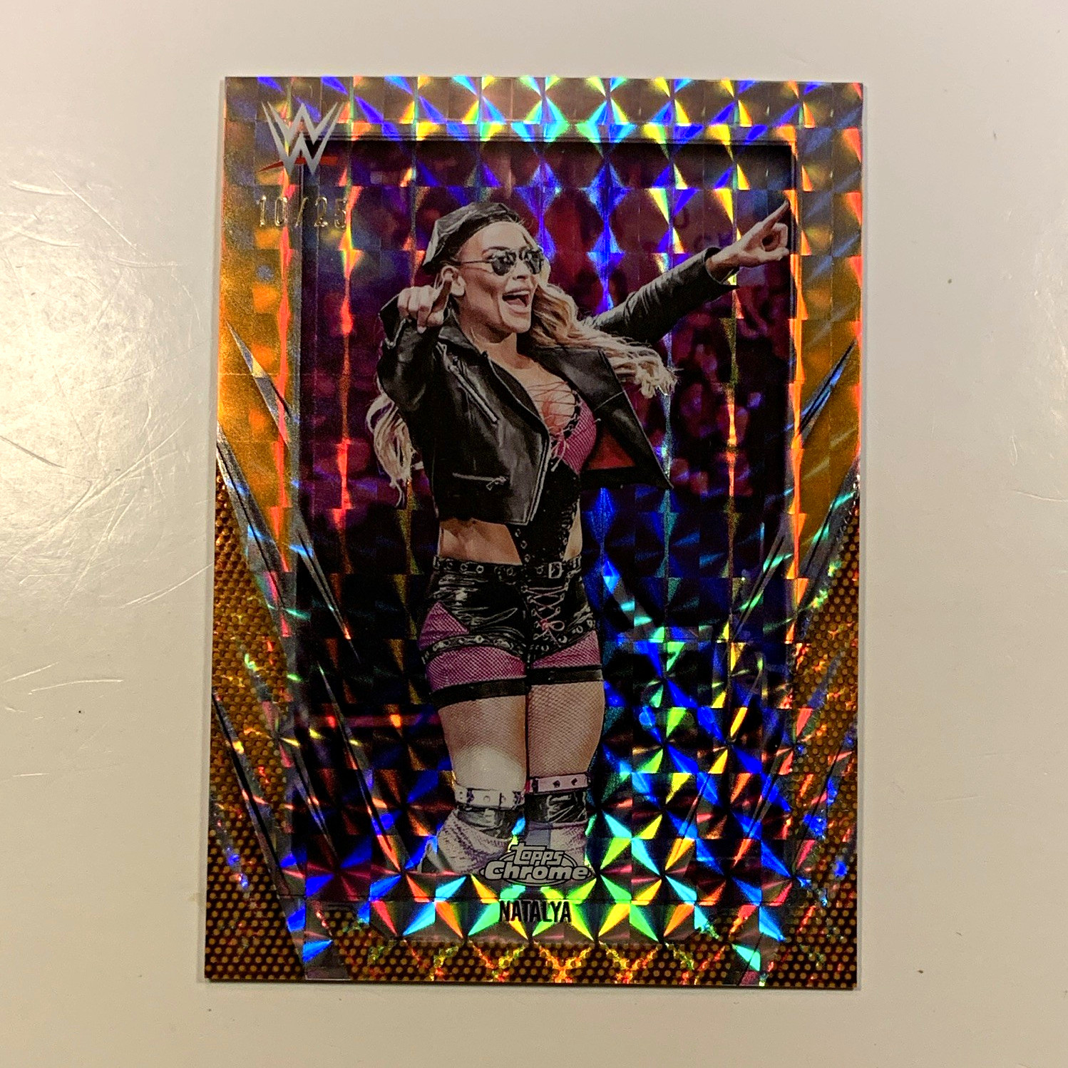 Topps 2026 Topps Chrome WWE Natalya #129 Parallel Serial Numbered /25