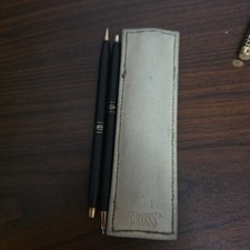 Cross Classic Century Ladies Pen  Pencil Pouch Set Matte Black Gold Trim USA