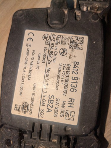 18 23 GMC Terrain Read Bumper Control Module with Wiring Harness sensors OEM - Picture 4 of 4