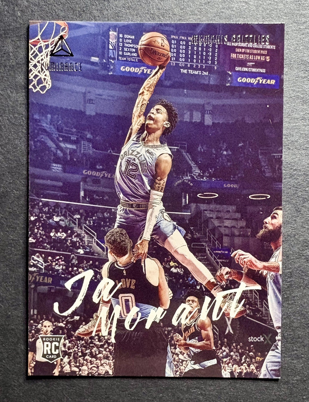 2019-20 Panini Chronicles #165 Ja Morant Luminance Rookie RC Memphis Grizzlies