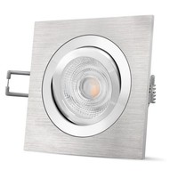 QF-2 Led Einbaustrahler Alu GebüRstet Spot 3W Warmweiß GU10 230V