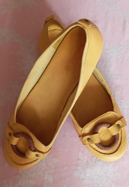 Women Timberland Heels Yellow Artificial Leather