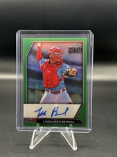 2026 LEAF METAL BASEBALL LEONARDO BERNAL #2/3 LEAF GREEN AUTO