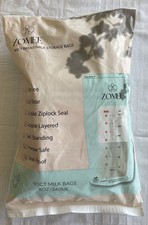 Zomee Breast Milk Storage Bags Double Zipper Leak-Proof 8oz Pack of 90 NEW