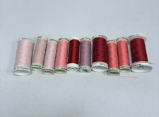 10 GUTERMANN 100% polyester Sew-All Thread Mixed Lot Pink & Red