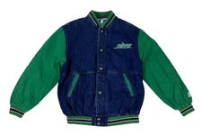 Vintage Starter Classic Team Collection Mixed Denim Jets NFL Jacket Large