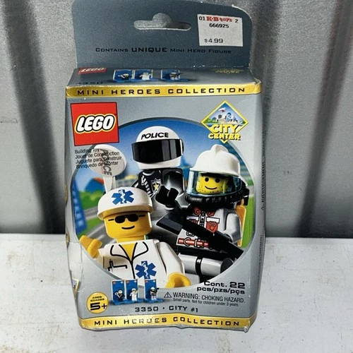 LEGO CITY CENTER CITY #1 MINI HEROES COLLECTION, SET 3350!! BOX DAMAGED/ SEALED