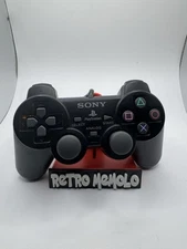 Sony PS2 BLACK Wired Controller OEM DualShock PlayStation 2 AUTHENTIC TESTED