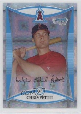 2008 Bowman Chrome Prospects X-Fractor 95/250 Chris Pettit #BCP211 0dk