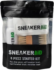 Tennis Sneakers Natural Cleaning and Conditioning Kit, 2-Brushes, MF Towel