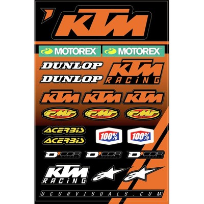 D'COR Visuals KTM Racing Decal Sheet  40-30-102