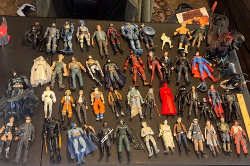Marvel Dc Wwe Star Wars And More Action Figure Lot Of 55
