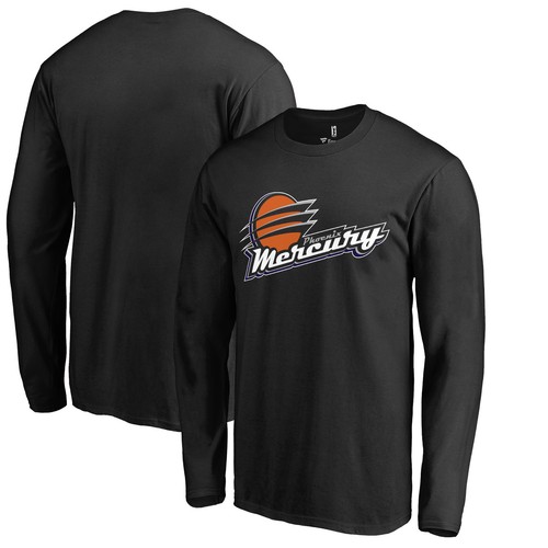 Men's Black Phoenix Mercury Primary Logo Long Sleeve T-Shirt