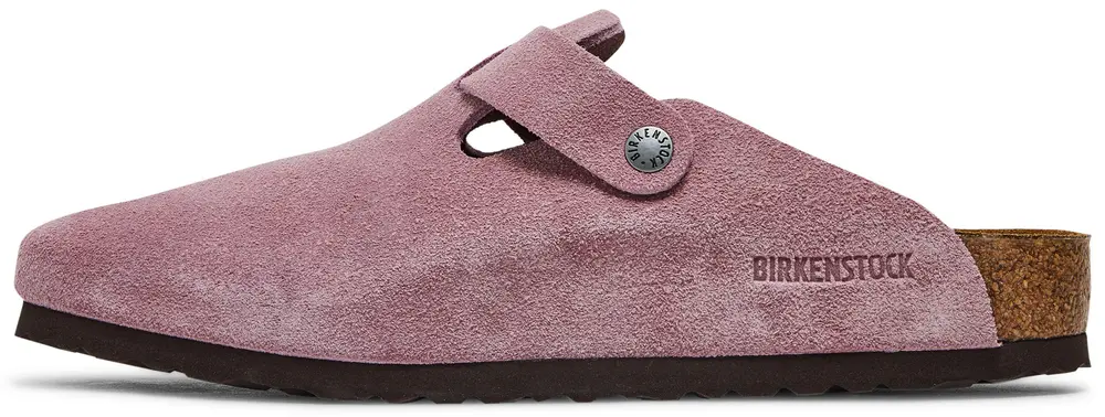 Birkenstock × Stussy Boston Clog Dusty Pink Suede Leather Shoes
