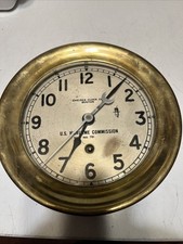 vintage Chelsea Clock Co. Boston ship's clock made for the U.S. Maritime WORKS