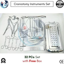 Neuro Craniotomy Instruments Set 32-Piece Comprehensive Neurosurgery Tools