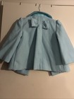 Excellent Used Baby Blue Girls Janie & Jack Warm Soft Coat Sz 5/6 Bow In Back — photo 9