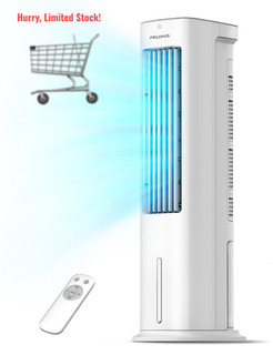 PELONIS 5L Air Cooler, Evaporative Air Cooler with Remote Control, 3 IN 1 Portab