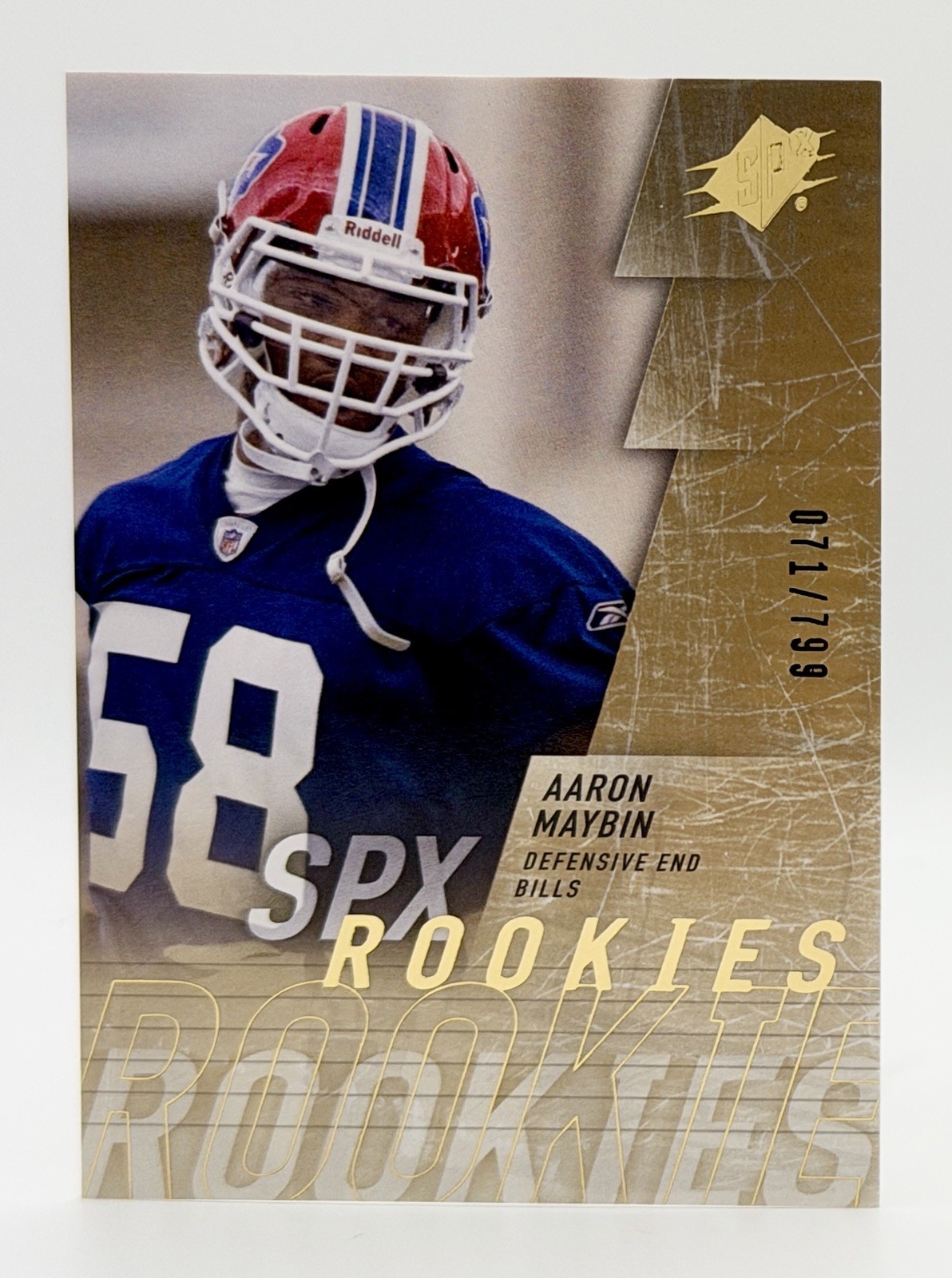 2009 Upper Deck SPx #189 Aaron Maybin RC 71/799 Buffalo Bills