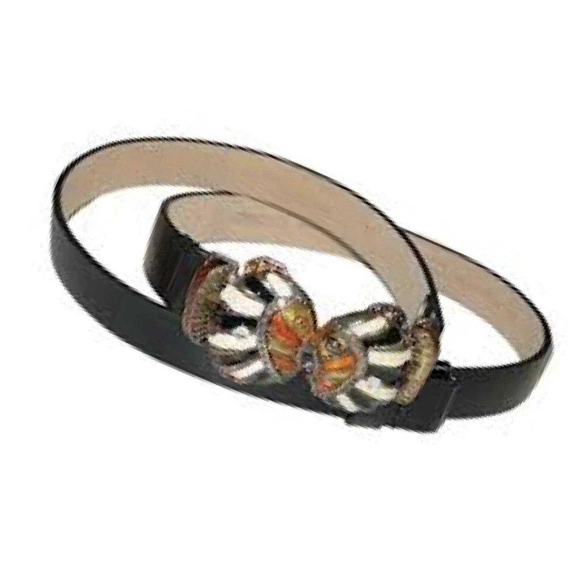 Chicos Pearl Leather Rhinestones Massive Buckle Women\'s Belt M Statement Boho Chico main image 4