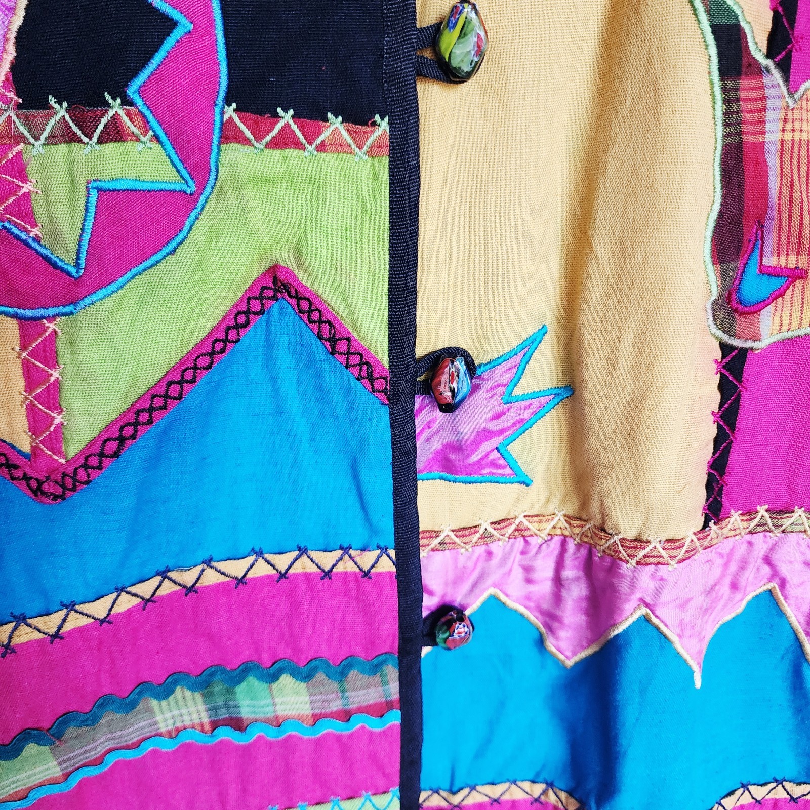 Allure Boutique Artisan Patchwork Jacket Small Bo… - image 6