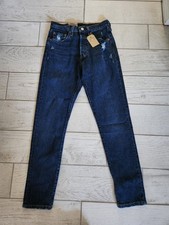 NWT Levi  s 501 High Rise Skinny Leg Women  s Distressed Denim Jeans 25 X 28