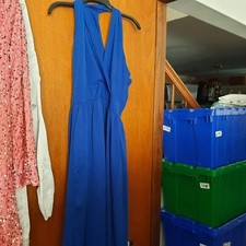NEW ! Women Sleeveless Long Dress Maxi Blue Size L