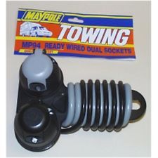 Maypole Wired Caravan Trailer Dual Twin 12v N and S Type Sockets Towing MP094