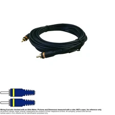 Cable Coax Coaxial RCA 1:1 Audio Composite Video OFC Velocity  25FT C2G 29104