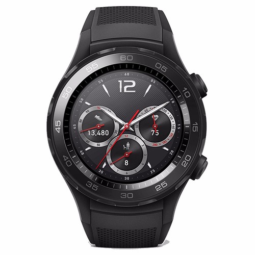 BNIB Huawei Watch 2 Sport 4GB Carbon Black Plastic Strap Android Wear OS IP68 - Picture 2 of 5