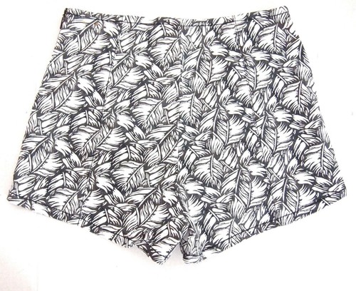 Hollister Womens Juniors Short Shorts 5 27 Grey Palm Leaves High Rise Cotton - Picture 2 of 4