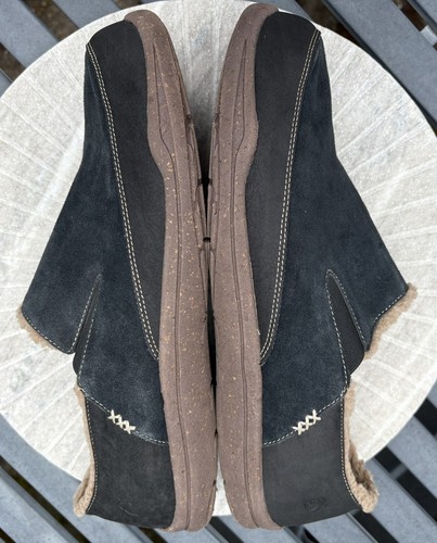 Acorn Wearabout Black Suede Slip On Slippers Men’s Size 12 Firmcore Insoles NEW - Picture 11 of 14