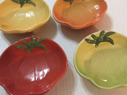 4er SET WILLIAMS-SONOMA DIP-/RELISHSCHALEN IN TOMATENFORM PERFEKT - Bild 3 von 7