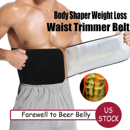 Women & Men Sport Girdle Stomach Wrap Belt Waist Trimmer Trainer Slimming Belt - Picture 3 of 13