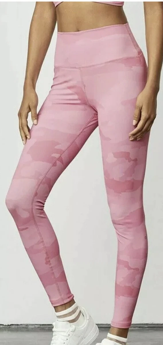 ALO Yoga Vapor High Waisted Camo Pink Leggings Women's Size Large L