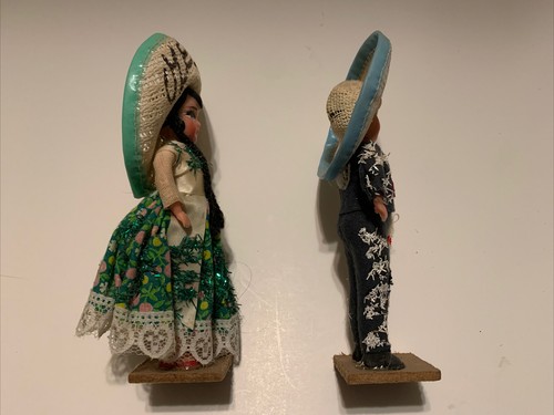 Vintage Handmade Mexican doll figurines boy and girl - Picture 4 of 7