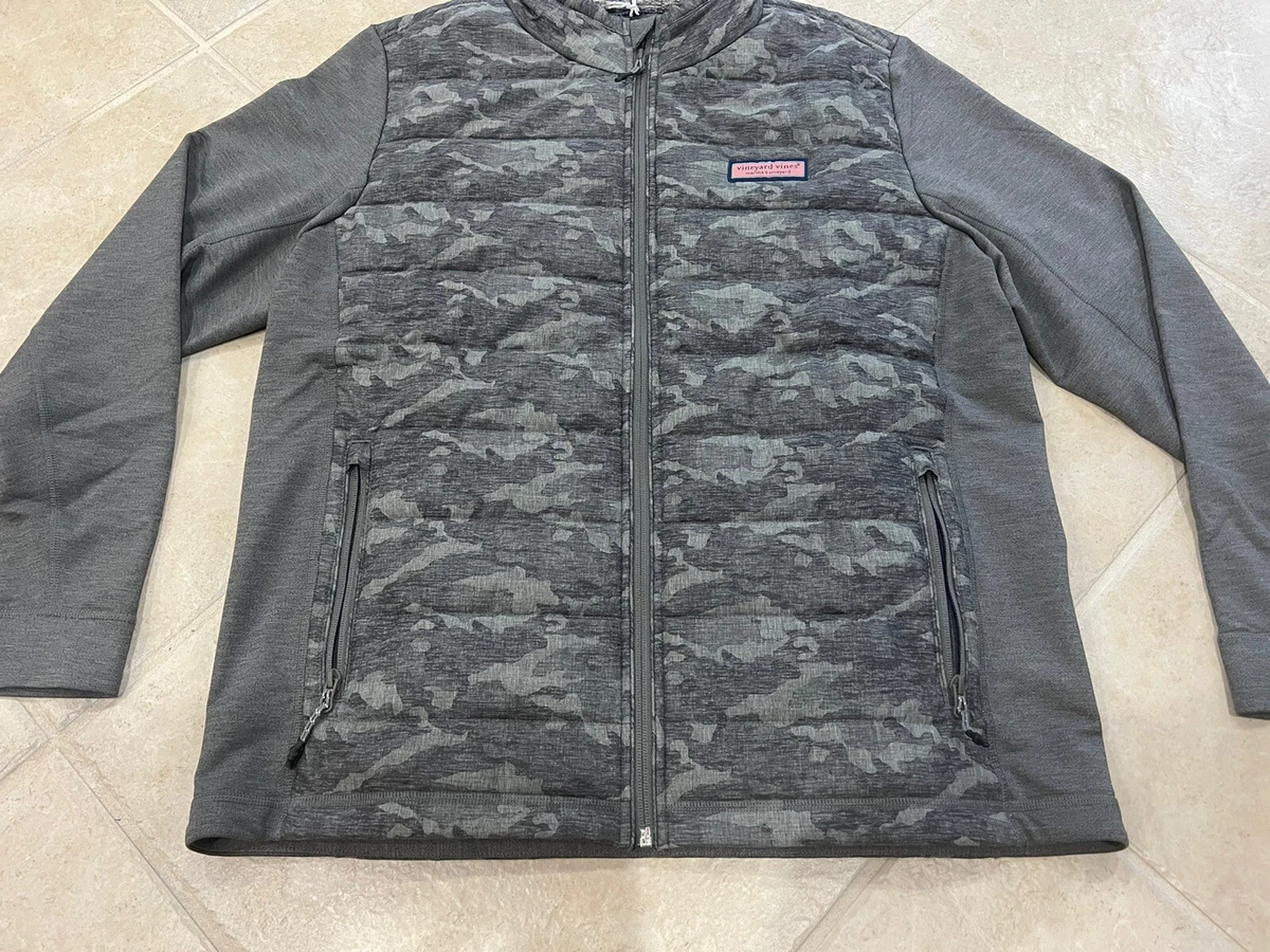 Vineyard Vines Camo Hybrid Full Zip Jacket 1O001084-071 Men Large $225 Gray  | eBay