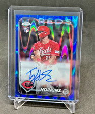 2024 Topps Chrome TJ HOPKINS RC Blue Lava Refractor 42/150 Reds